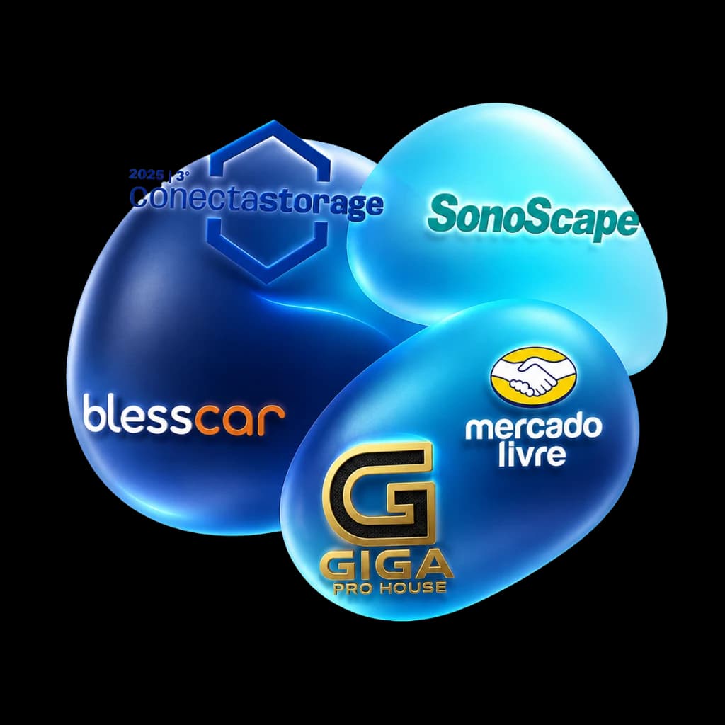 Marcas que já trabalharam com a Notake: conectastorage, SonoScape, blesscar, Mercado Livre e Giga Pro House